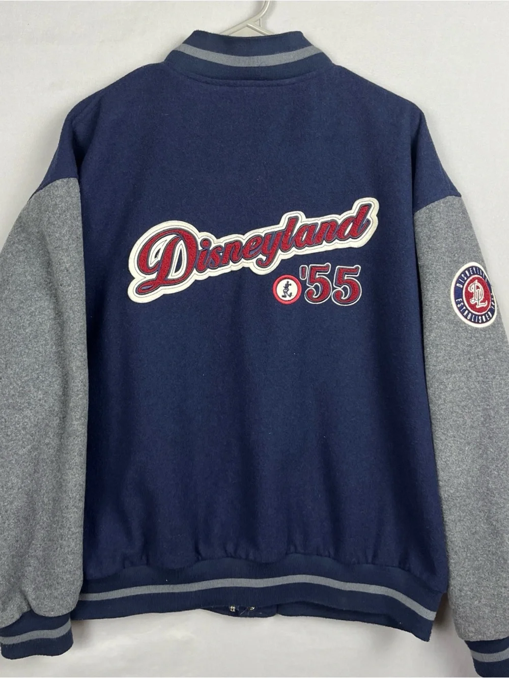 Disneyland Resort 55th Anniversary Jacket Men’s Large Wool Bomber Mickey Mouse